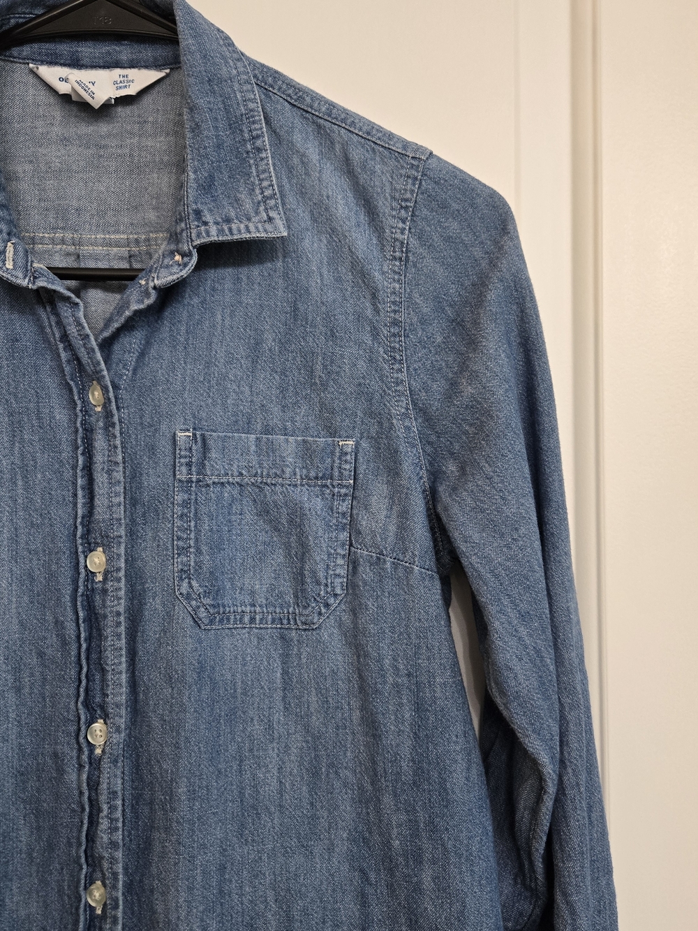 Old Navy Light Blue Denim Button-up Shirt